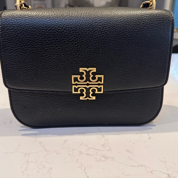Tory Burch Handbags - Tory Burch Black Crossbody Bag with Gold Logo